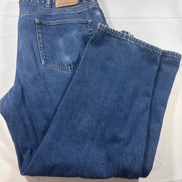 Eddie Bauer Flannel Lined Men's Relaxed Jeans - Blue 42X30 - Picture 2 of 9